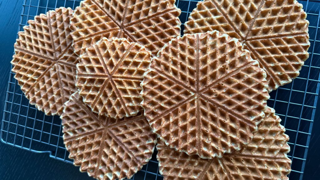 Rist med runde vafler. Foto.